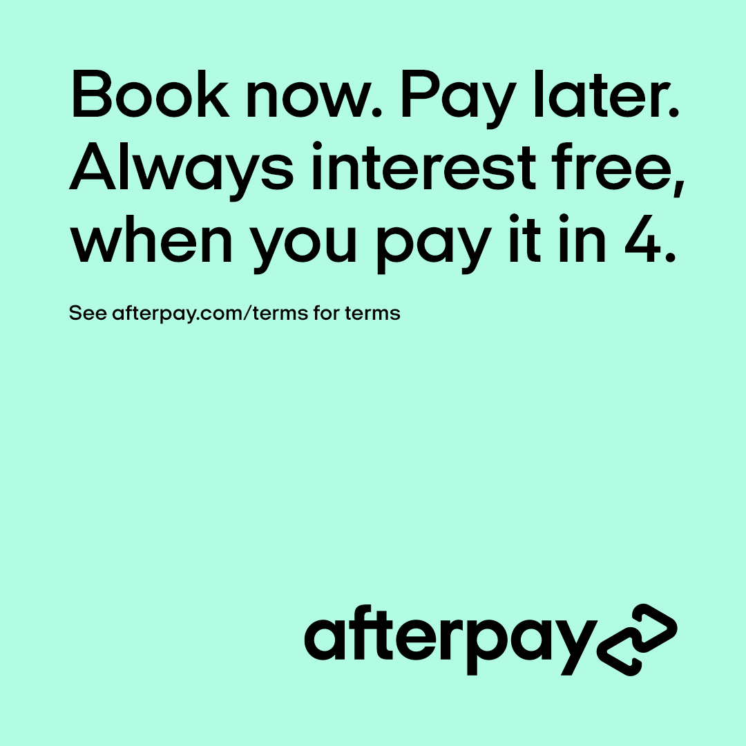 Flexible payment book now pay later with Afterpay