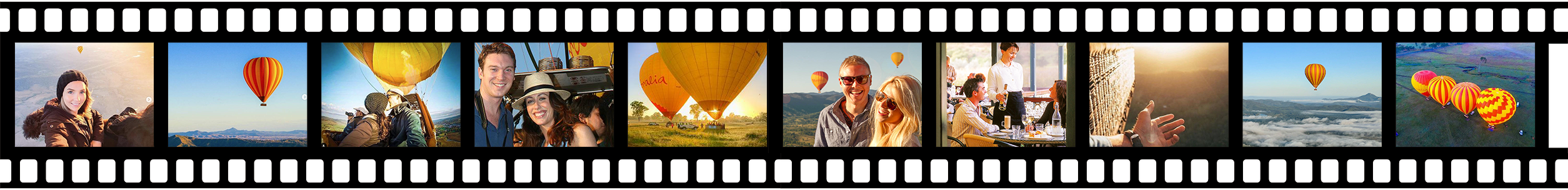 fimstrip of highlights from Hot Air Balloon Gold Coast experience