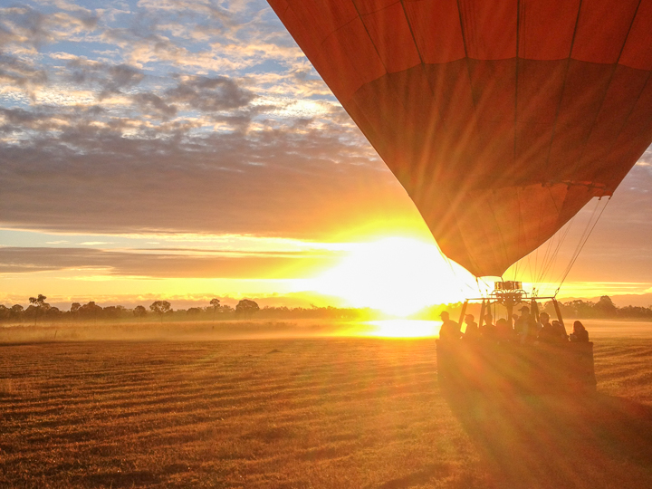 Balloon about to take off