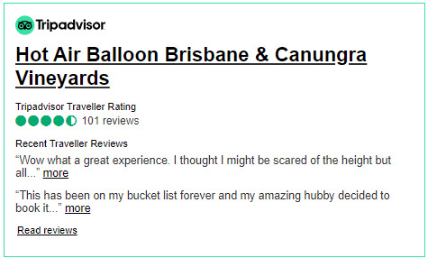 Hot Air Balloon Brisbane Tripadvisor reviews snippet