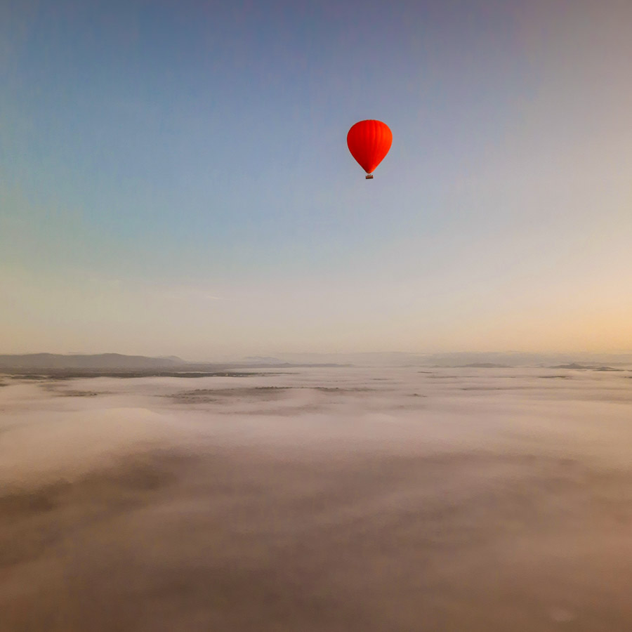 Hot Air Balloon Cairns flying over the Atherton Tablelands-1