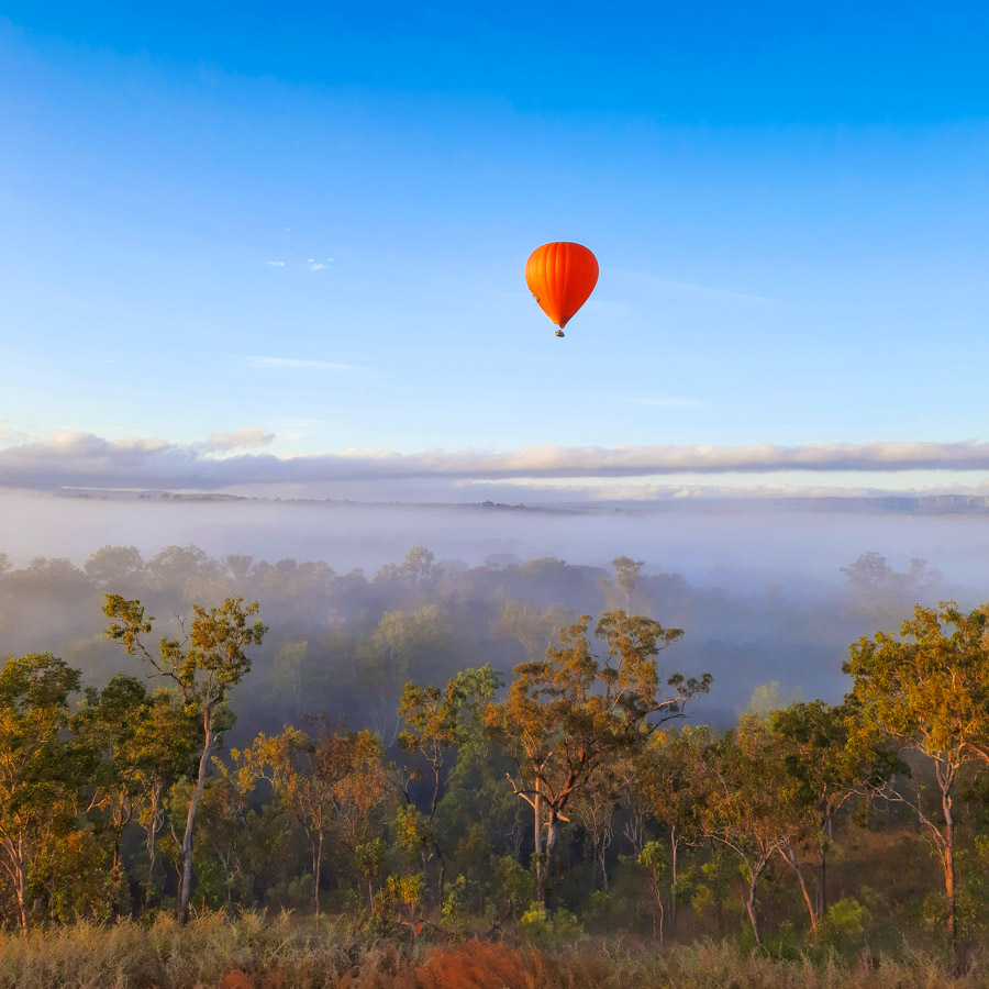 Hot Air Balloon Cairns flying over the Atherton Tablelands-3