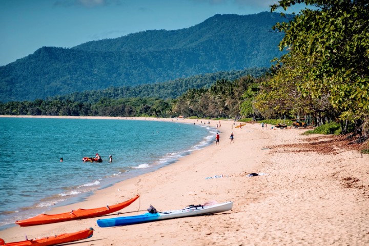 Palm Cove beach looking towards Nu Nu Restaurant