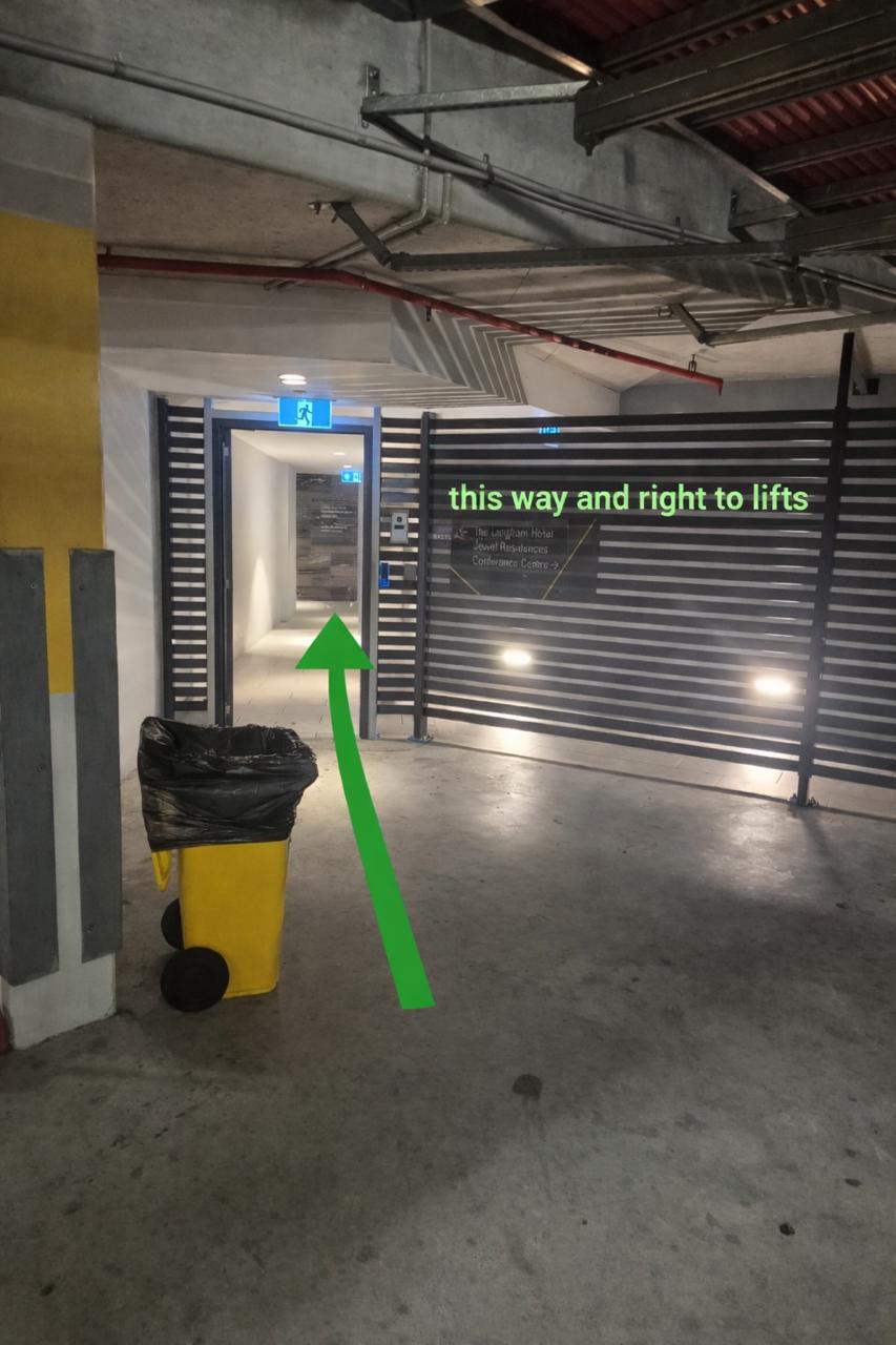 More directions to lifts at The Langham Gold Coast