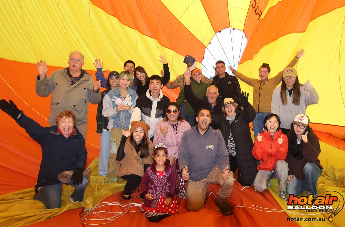 The Shepherdess Hot Air Balloon Gold Coast celebrate