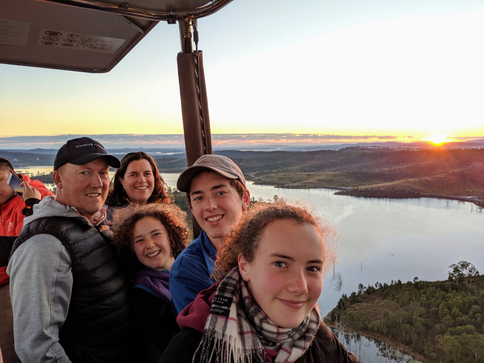 family hot air ballooning