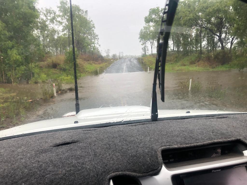 Photo of blocked road in Mareeba during Cyclone Jasper