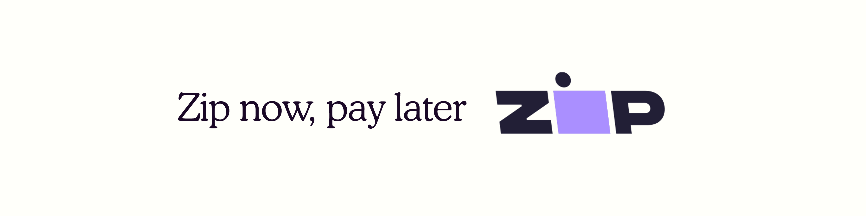 Zip now pay later banner