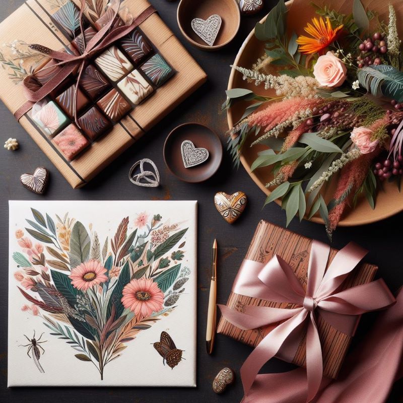 artisan chocolates and flowers