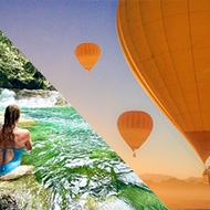 waterfalls and rainforests with hot air ballooning combo