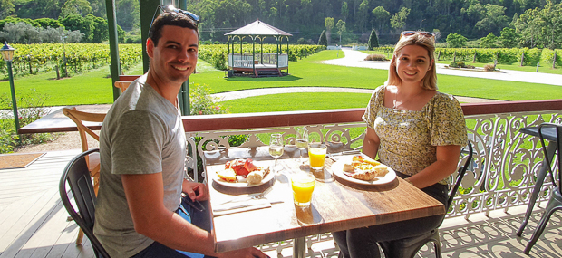 Breakfast at O'Reilly's Canungra Valley Vineyard homestead