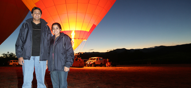Enjoy the wonder of hot air balloons at dawn