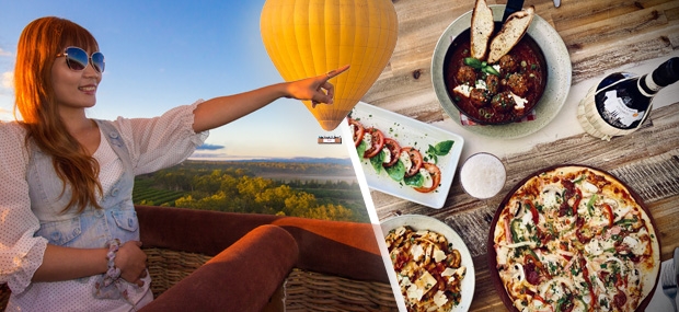 Hot Air Balloon Cairns and Lemoncello voucher split banner 3