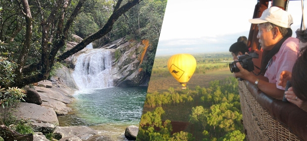 Hot Air Balloon flight and waterfall experience