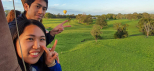 Floating above the landscape of Gold Coast Hinterland at dawn