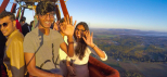 Waving good morning high above the misty Atherton Tablelands at first light near Cairns Queensland