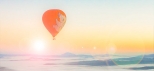 Floating above the Atherton Tablelands at dawn in a hot air balloon